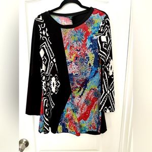 Ralph Lauren multi color blouse. Long sleeve blouse. Some M